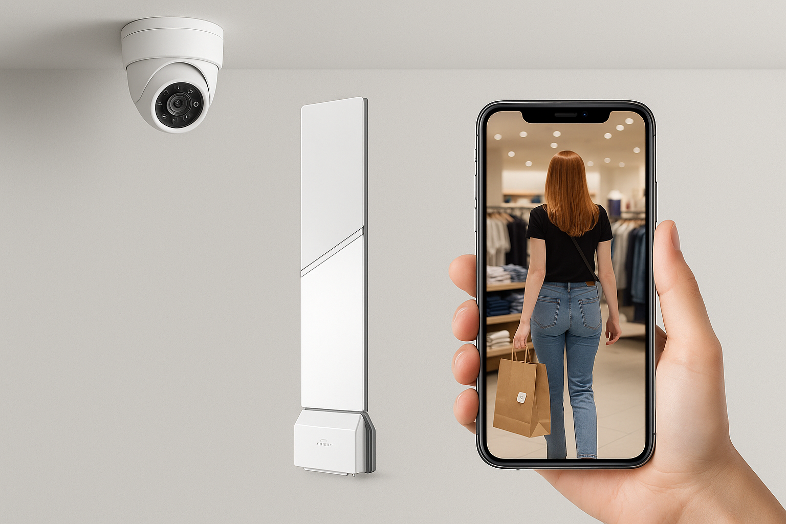 Portique connecté aux caméras